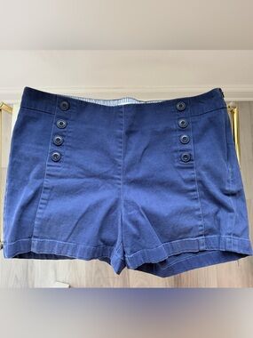 St. Tropez Navy Double-Button Sailor Shorts